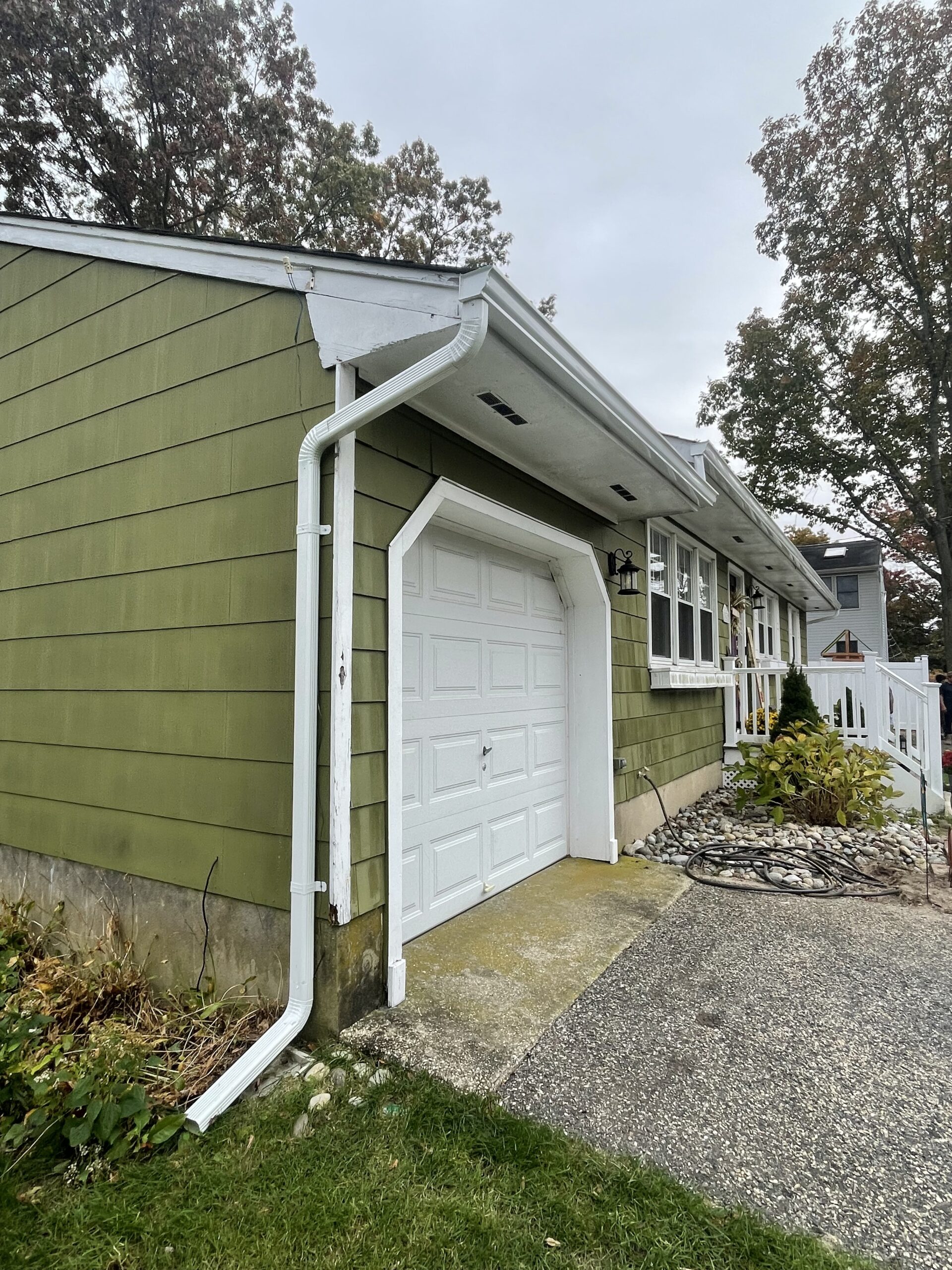 5IN white gutters and leathes installation , beach wood NJ